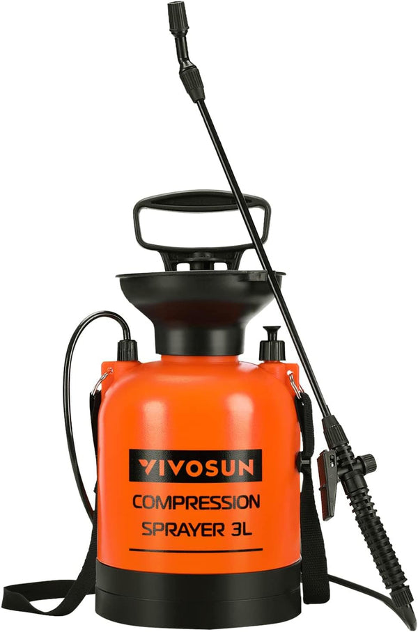 VIVOSUN Pump Sprayer 2 Gallon, Pressurized Lawn & Garden Water Spray Bottle with Adjustable Shoulder Strap, Pressure Relief Valve, for Spraying Plants, Garden Watering and Cleaning