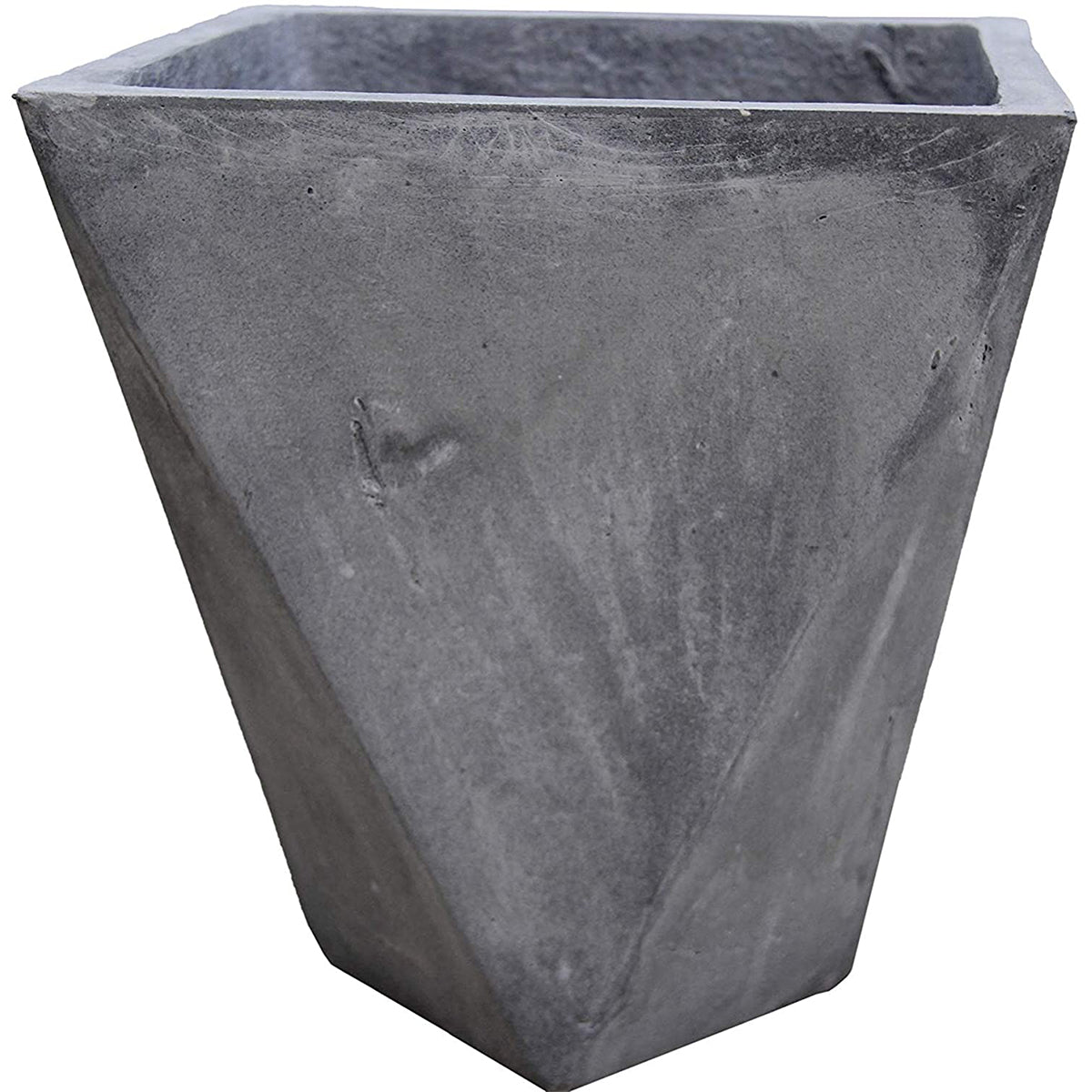 SunStream 10-13 Inches 2 Sets New Magnesium Mud Flowerpots, Degradable, Light-weight, Concrete Grey