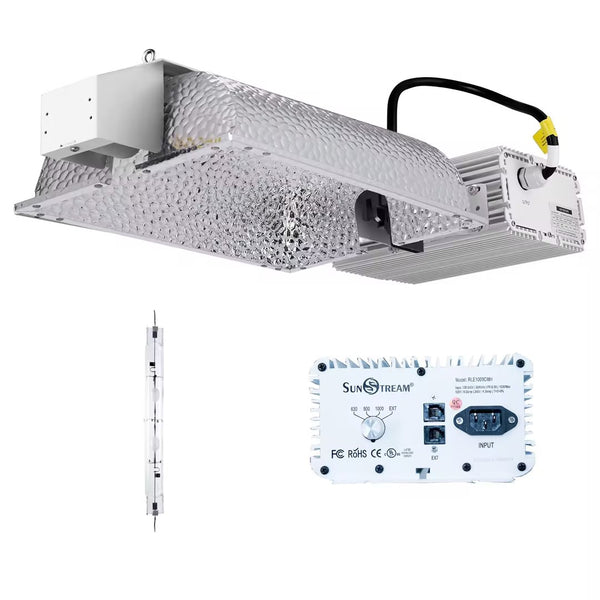 SunStream 630W Double Ended Ceramic Metal Halide Lamp HID Grow Bulbs Kit for Plant Growing System CMH Fixture