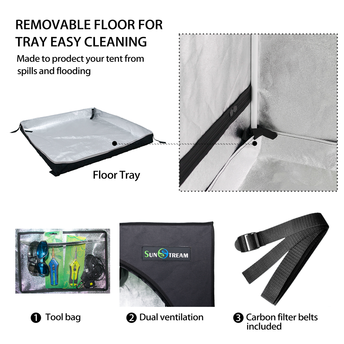 SunStream Hydroponic Camouflage Grow Tent for Indoor Planting, 4X4 FT with Reflective Mylar, Observation Window and Floor Tray