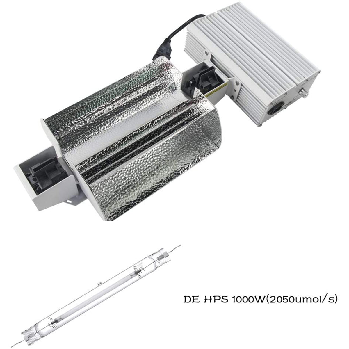SunStream 1000 Watt DE HID Grow Light System Kit with Controller Port, Open Style Reflector with 120-240V Digital Dimmable Ballast