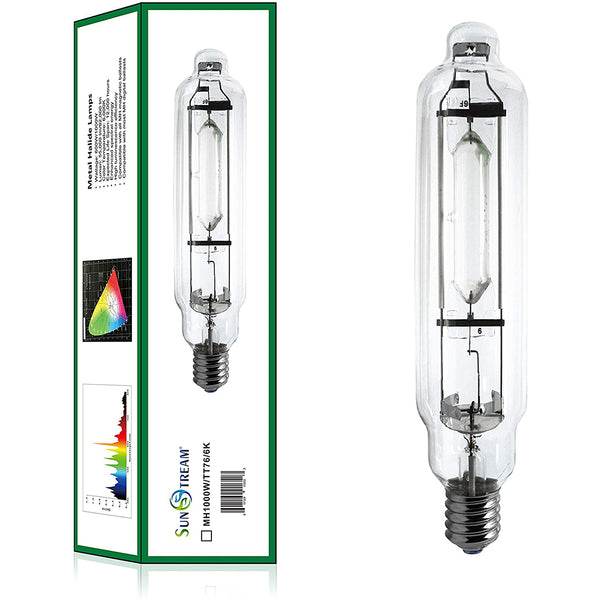 SunStream 1000W SE MH Grow Light Bulb | High PAR Output | Digital Ballast Compatible | Horticultural Metal Halide for Vegetative Growth