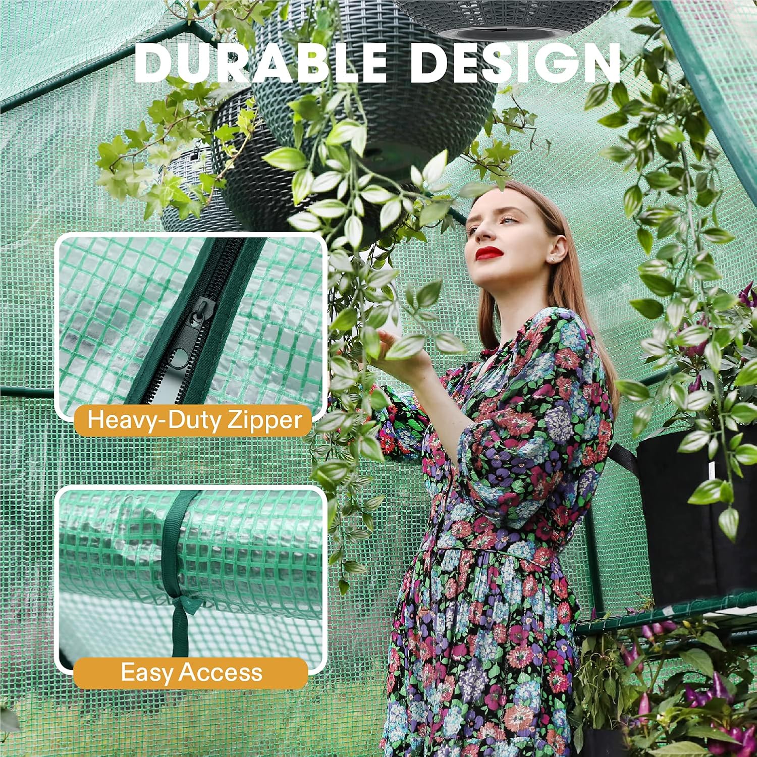 VIVOSUN 57 x 29 x 77-Inch Mini Walk-in Greenhouse with Windows