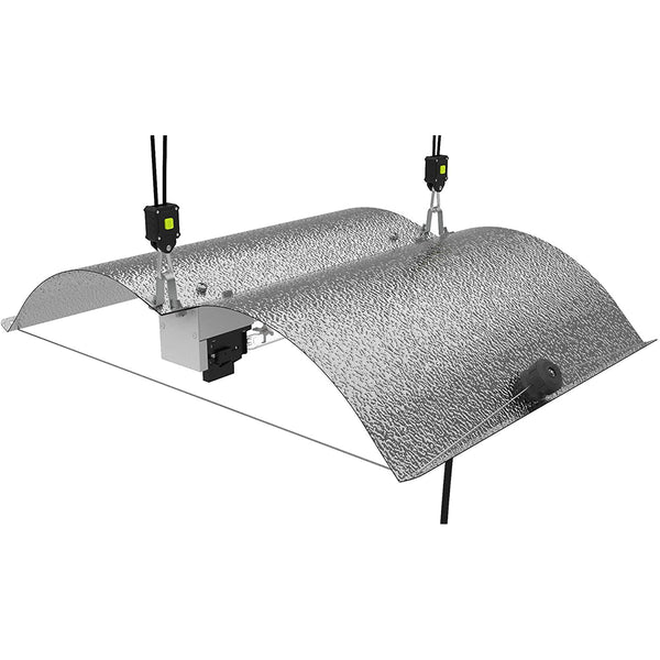 SunStream FlexWing Double Ended Reflector for HID Grow Lights | 1000W/600W Adjustable Wings | HPS/MH Bulb Compatible