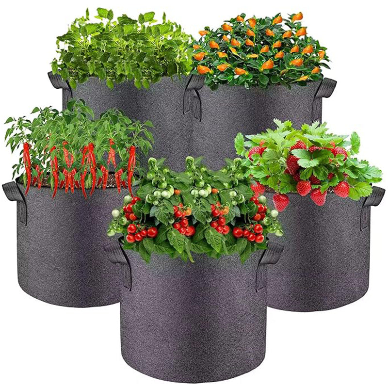 SunStream Heavy Duty Thickened Nonwoven Fabric Pots Grow Bags with Handles