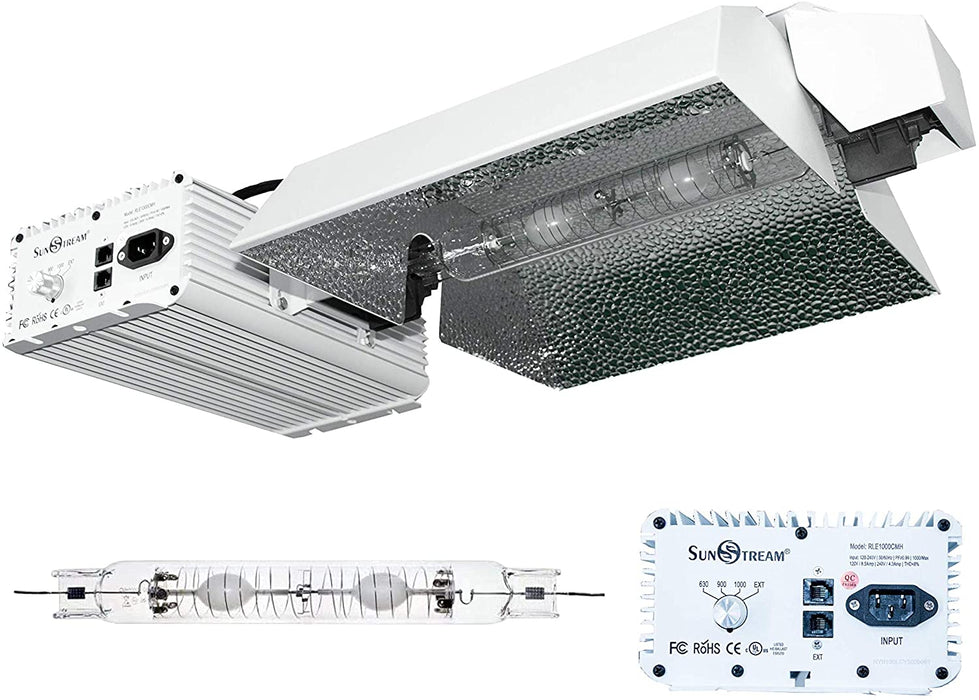 SunStream 1000 Watt CMH Ceramic Metal Halide Growing Light Kit ETL Listed, 120/240V Dimmable Balalst, Explosion Proof Grow Lamp Bulb