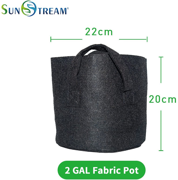 SunStream 10-Pack Heavy Duty Thickened Nonwoven Fabric Pots Grow Bags with Handles