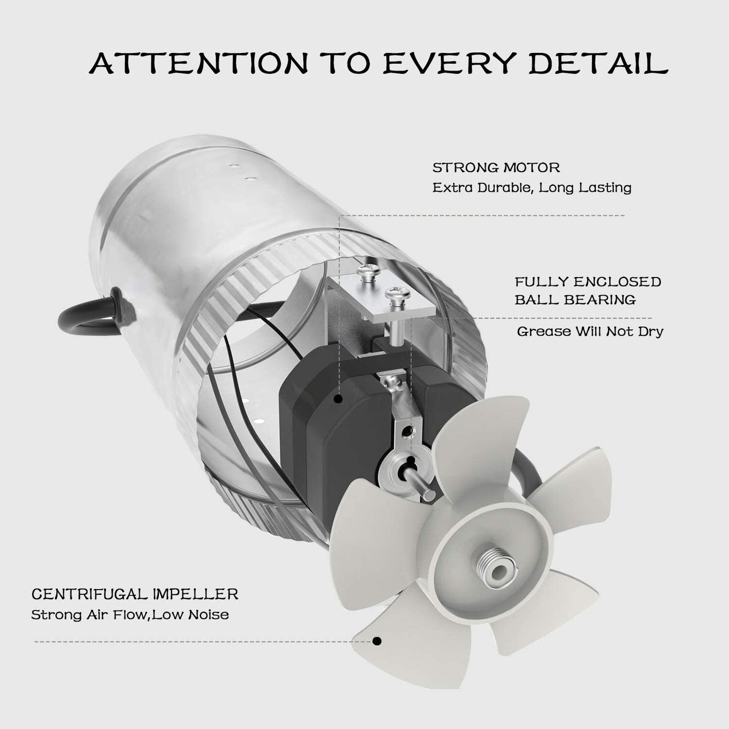 SunStream Duct Booster Fan, Extreme Low Noise