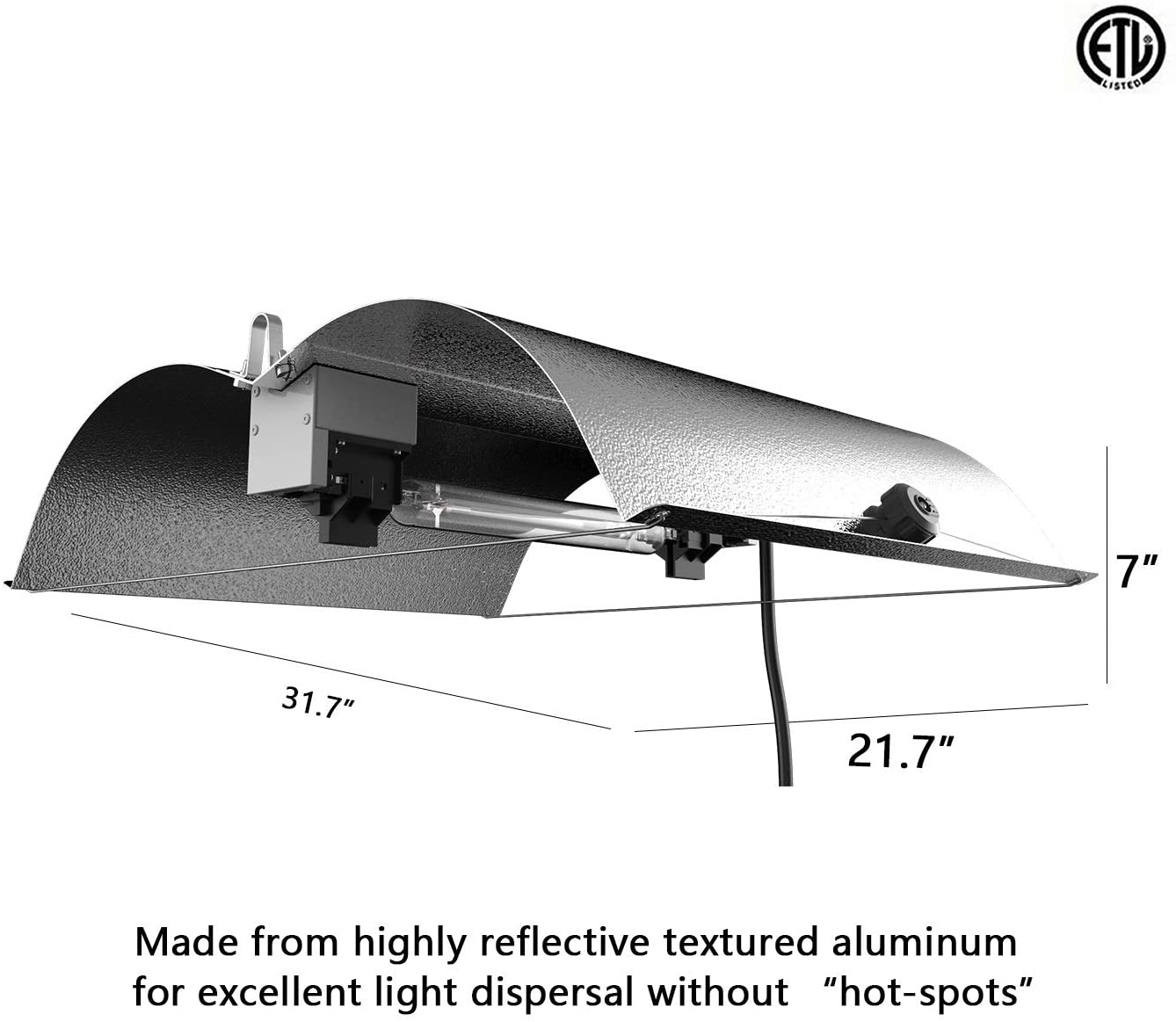 SunStream 1000W/600W FlexWing Double Ended Adjust-Wing Reflector (HPS/MH)