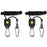 Raylux 6-Pair 1/8 Inch 8FT Long Heavy Duty Rope Ratchet with 150lbs Capacity Improved Design and Press Button for Easy Adjust
