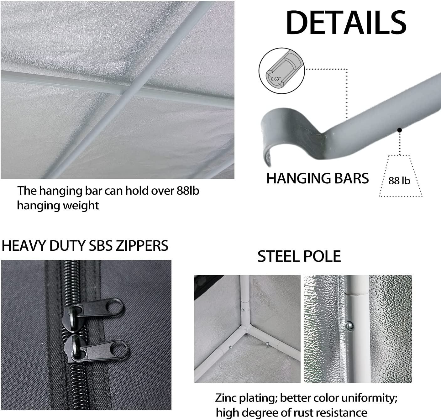 SunStream Fan/Filter/Duct Combo 6 inch with 40"x40"x80" Hydroponic Grow Tent Ventilation Kit