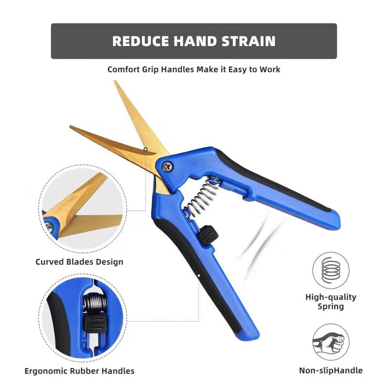 SunStream 2-Pack Gardening Pruning Shear with Titanium Coated Curved Precision Blades