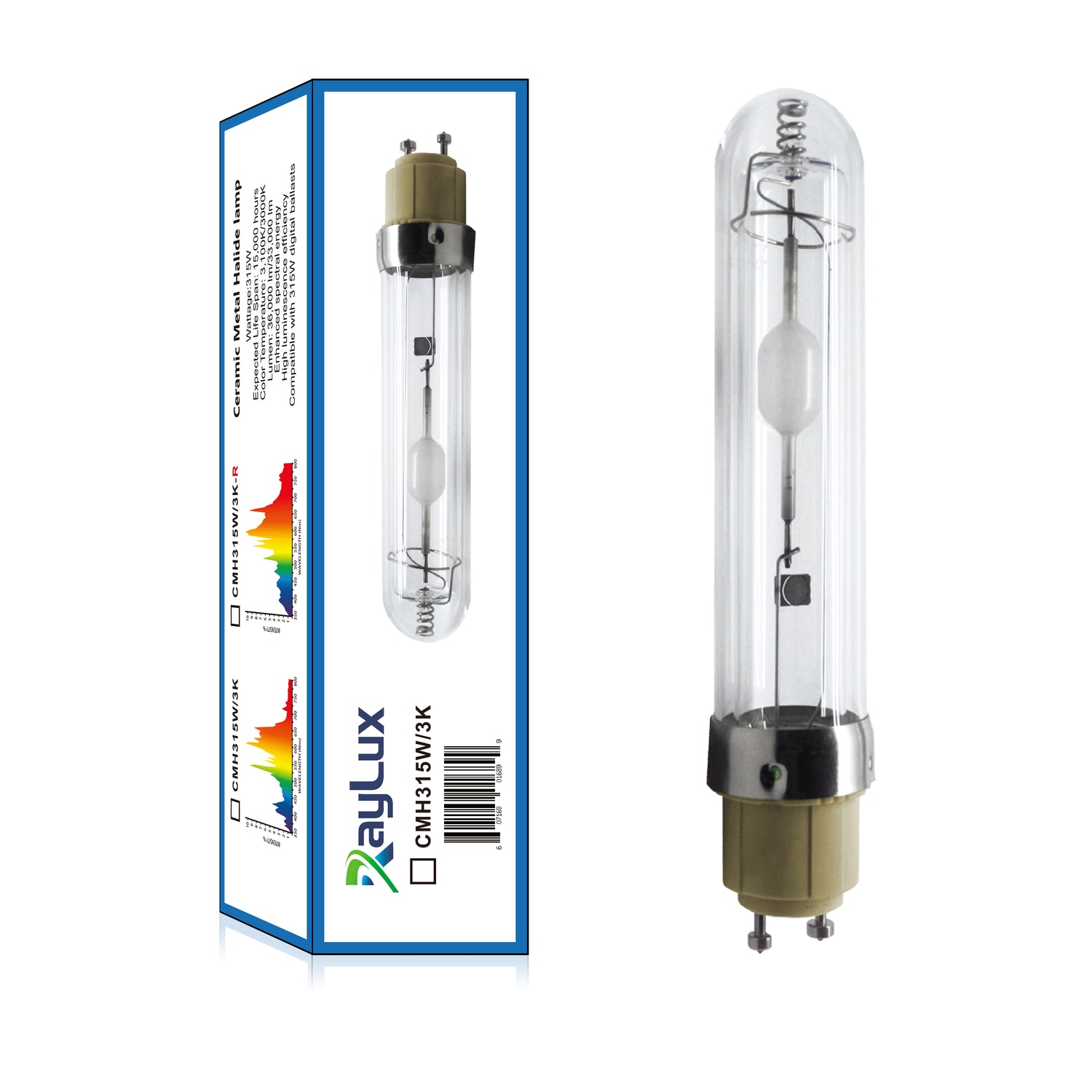 Raylux 315 Watt Full Spectrum CMH Ceramics Metal Halide Grow Light Bulb Superior Master Color CDM and Extreme Low Heat for Flowering